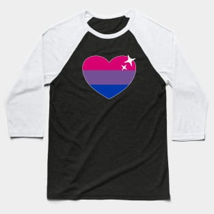 Bisexual Flag - Bisexual Heart Baseball T-Shirt